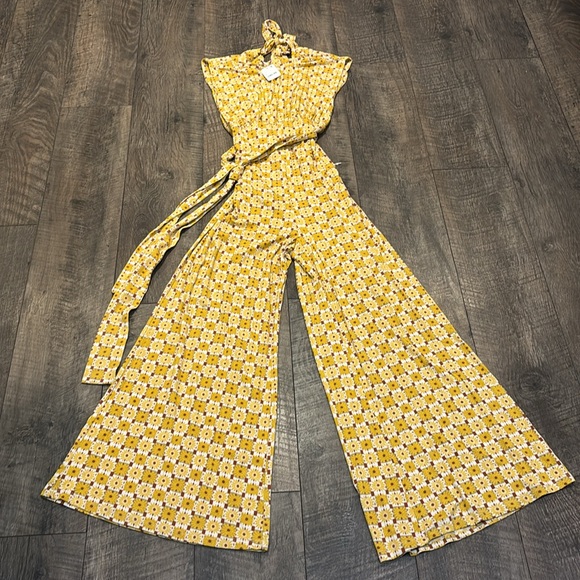 NWT Free People Sunflower Combo jumpsuit - Picture 2 of 4